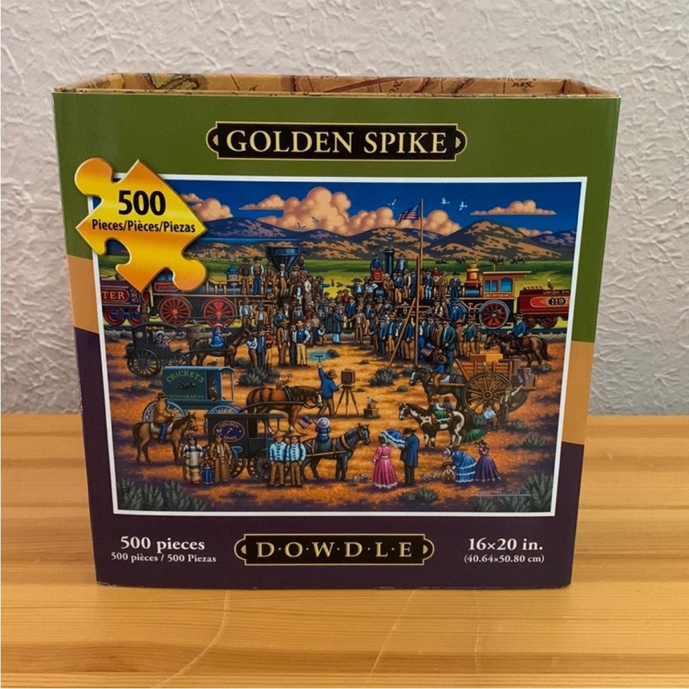 Utah Golden Spike Dowdle Folk Art Utah National Historic Park Puzzle